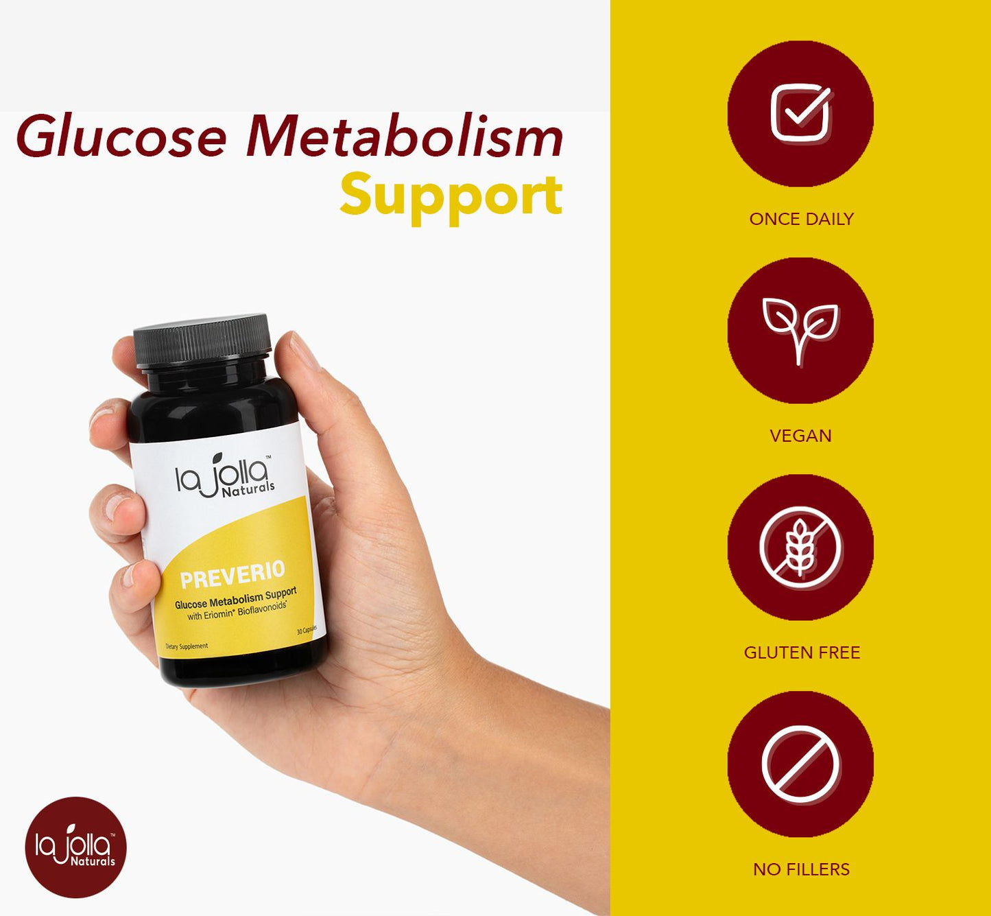 Preverio™ Glucose Metabolism Support – Eriomin Citrus Bioflavonoid Capsules (30)